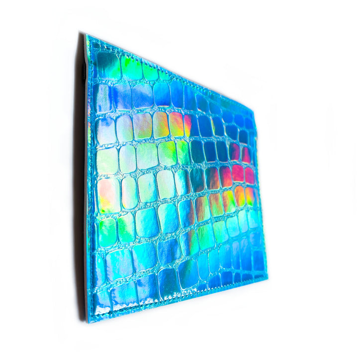 Vaccine Card Holder | sky blue holographic croc