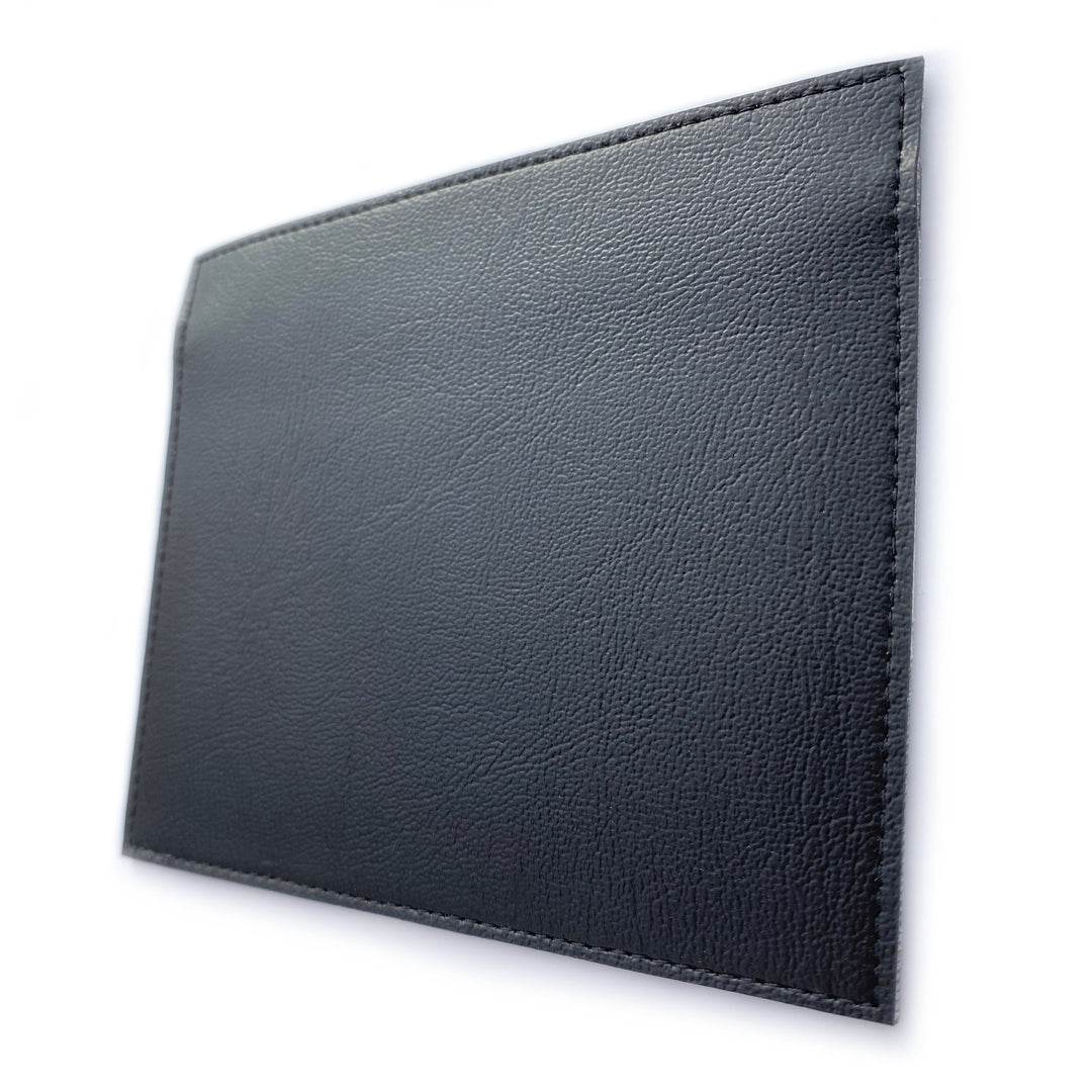 Vaccine Card Holder | black faux leather