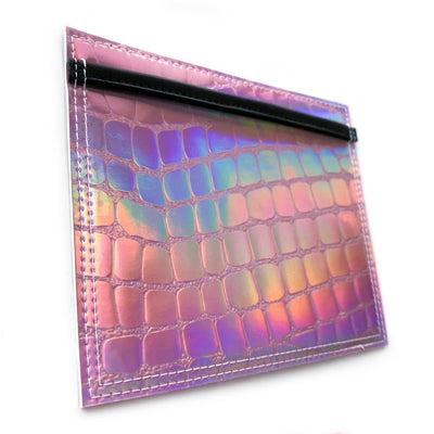 Vaccine Card Holder | lilac holographic croc