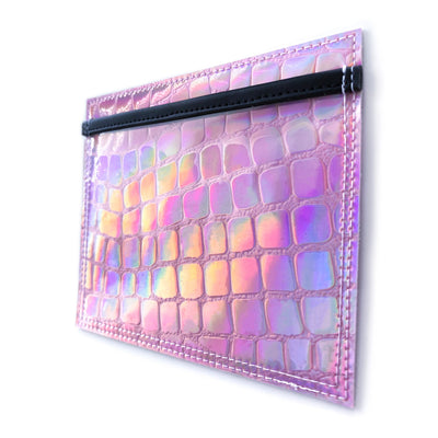 Vaccine Card Holder | lilac holographic croc
