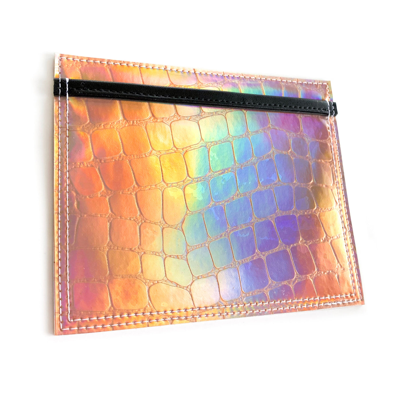 Vaccine Card Holder | rose gold holographic croc