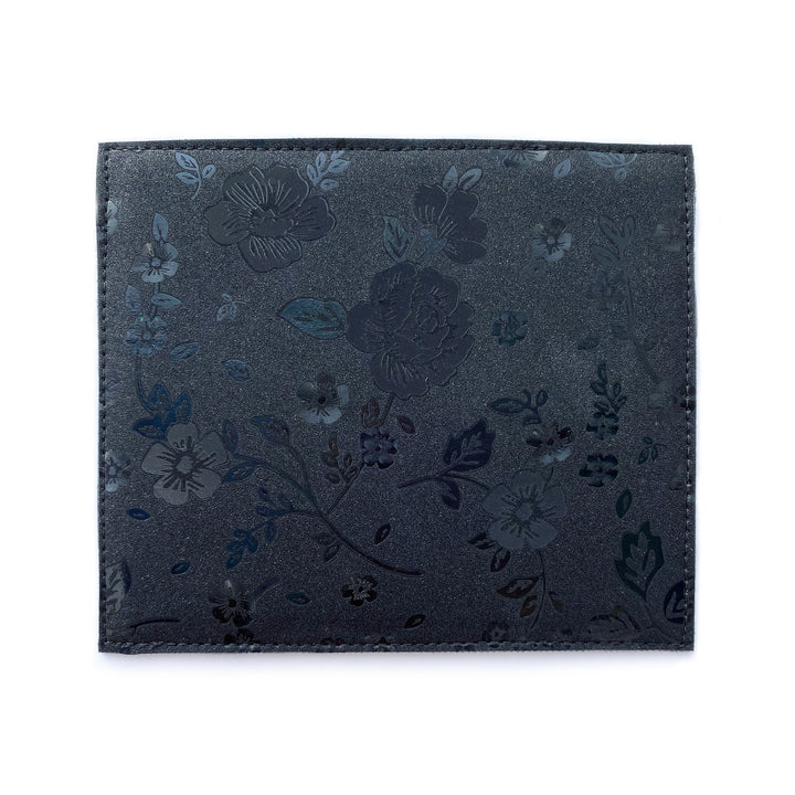 Vaccine Card Holder | black iridescent floral