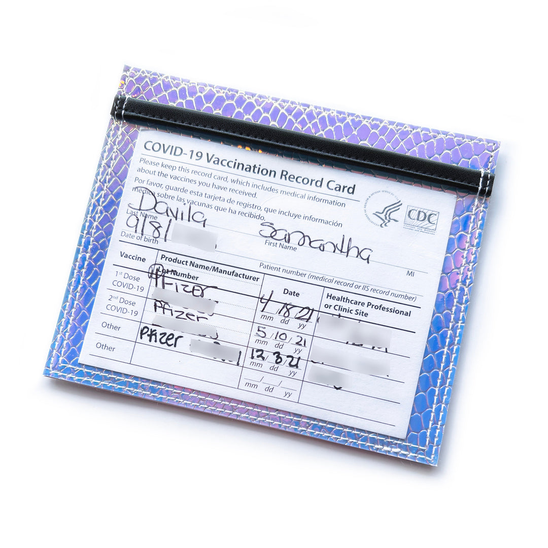 Vaccine Card Holder | pearlescent mermaid scales