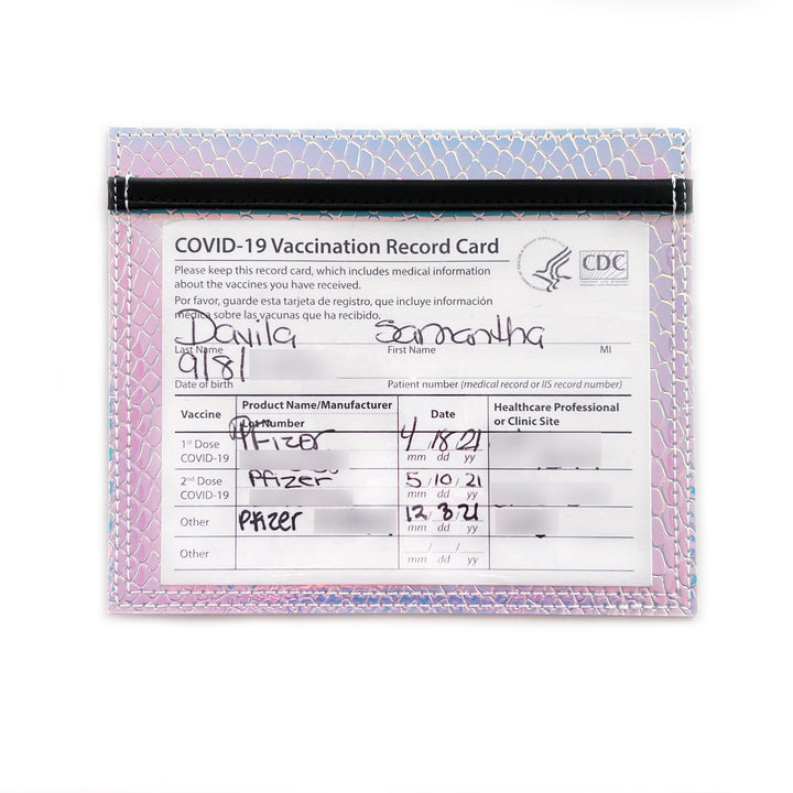 Vaccine Card Holder | pearlescent mermaid scales