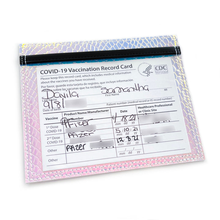 Vaccine Card Holder | pearlescent mermaid scales