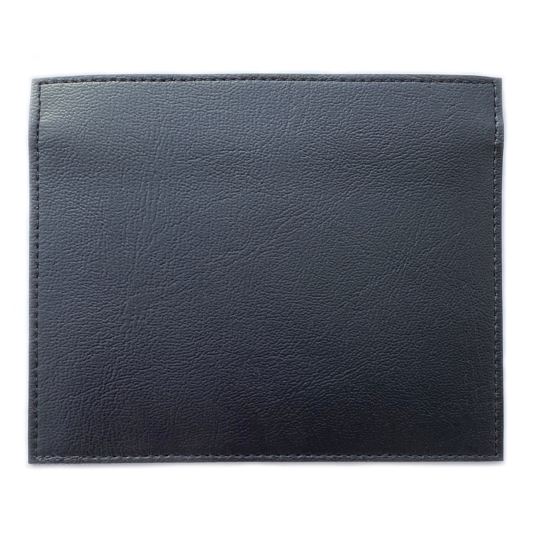 Vaccine Card Holder | black faux leather