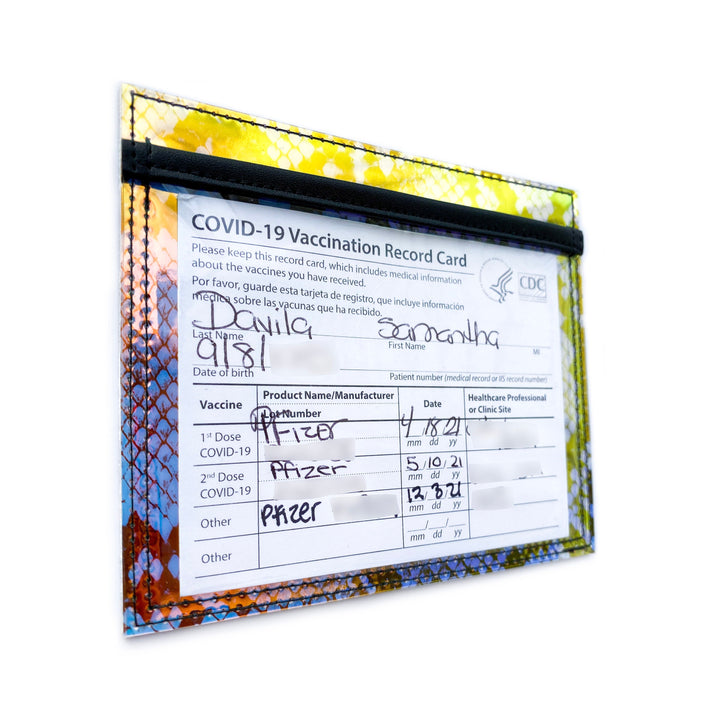 Vaccine Card Holder | holographic snakeskin