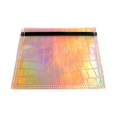 Vaccine Card Holder | rose gold holographic croc