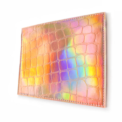 Vaccine Card Holder | rose gold holographic croc