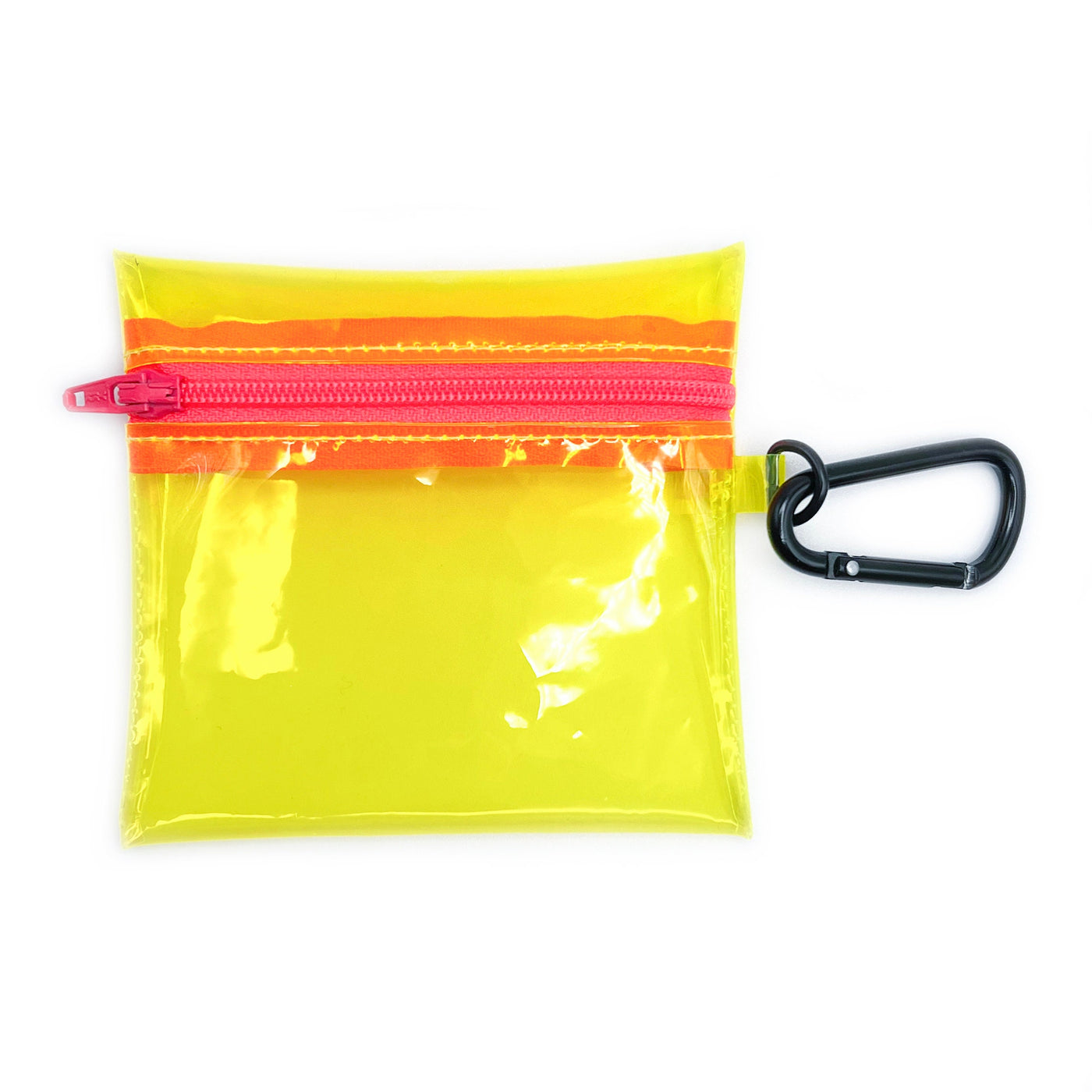 Transparent Neon Yellow Coin Pouch
