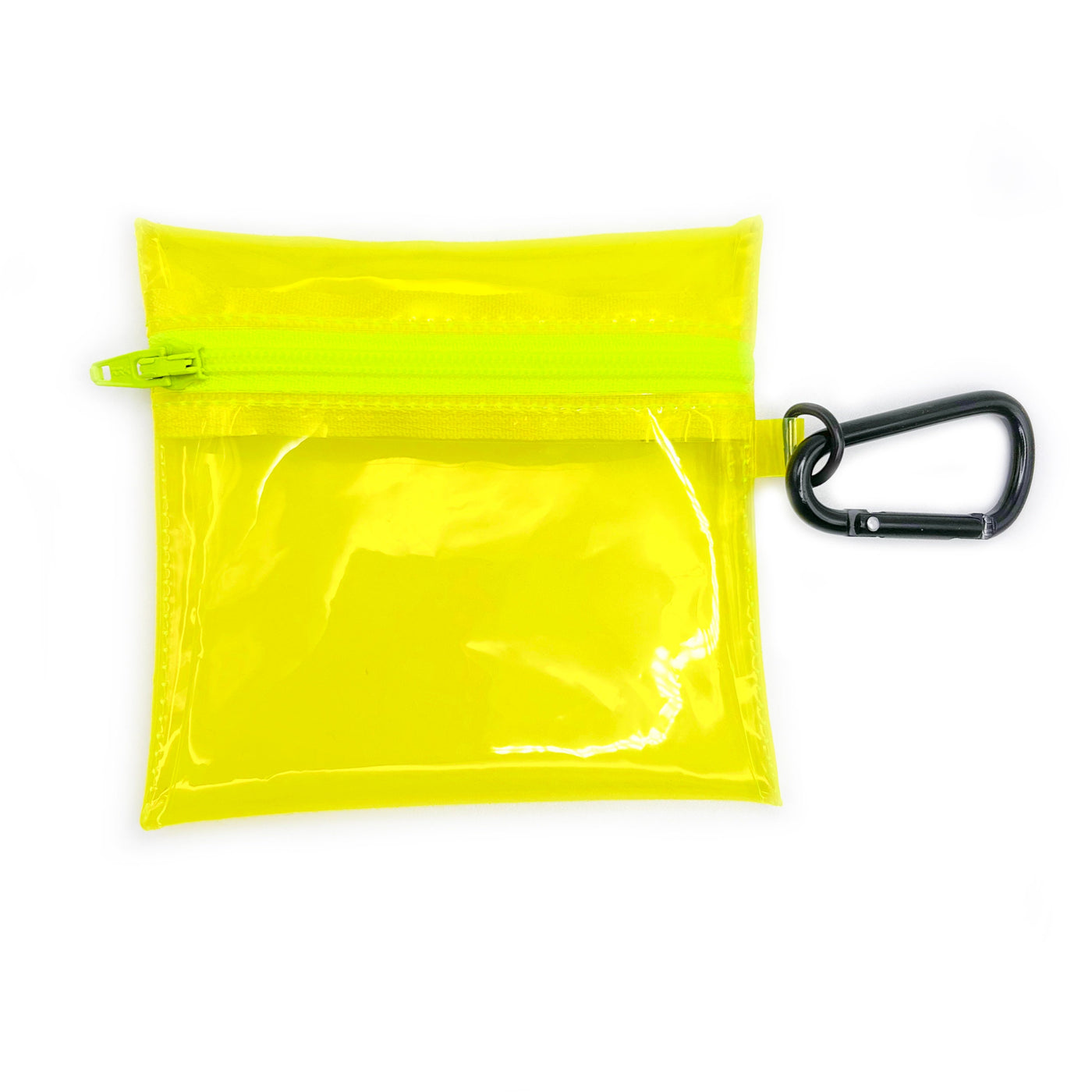 Transparent Neon Yellow Coin Pouch