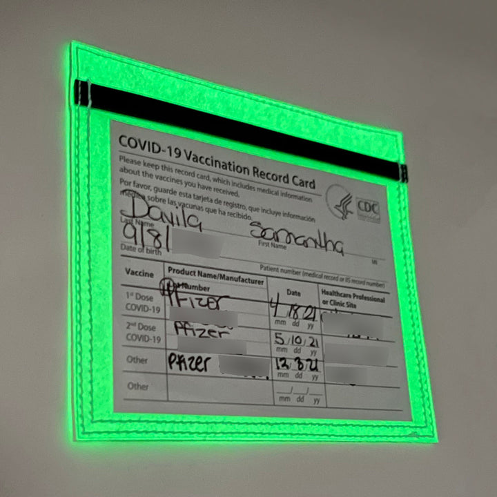 Vaccine Card Holder | glow-in-the-dark