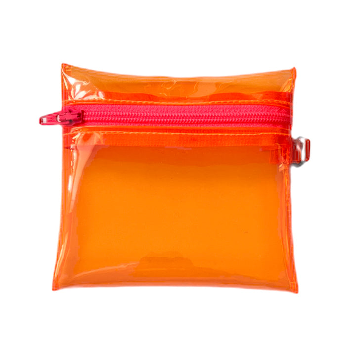 Transparent Coin Pouch | neon orange