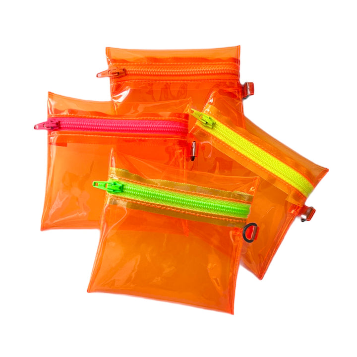 Transparent Coin Pouch | neon orange