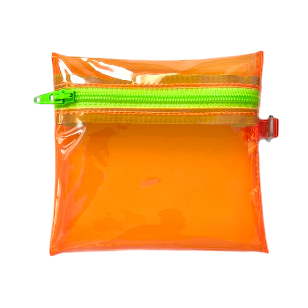 Transparent Coin Pouch | neon orange