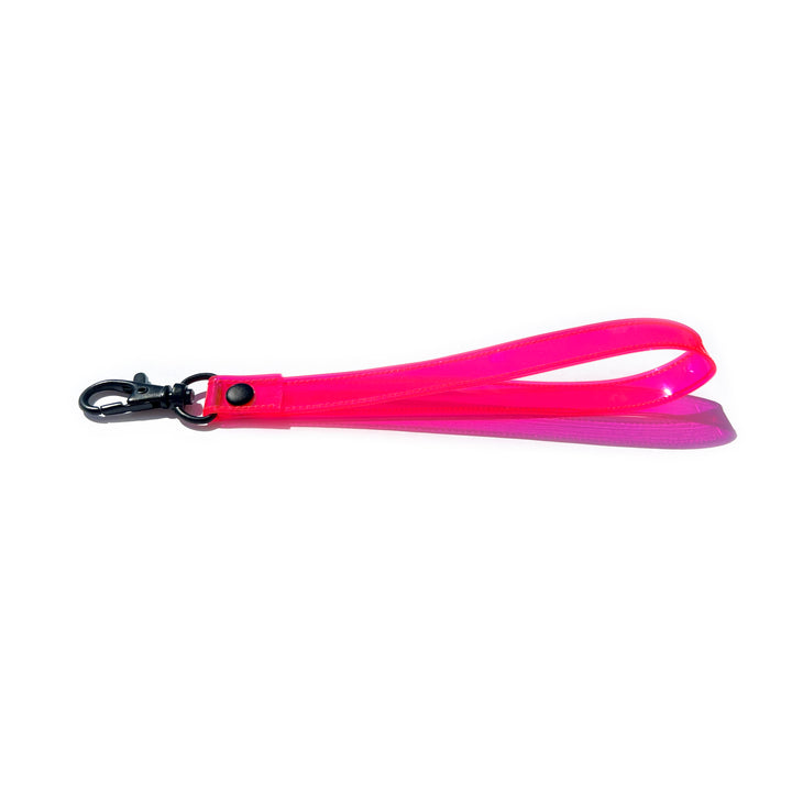 Transparent Vinyl Wrist Strap | neon pink