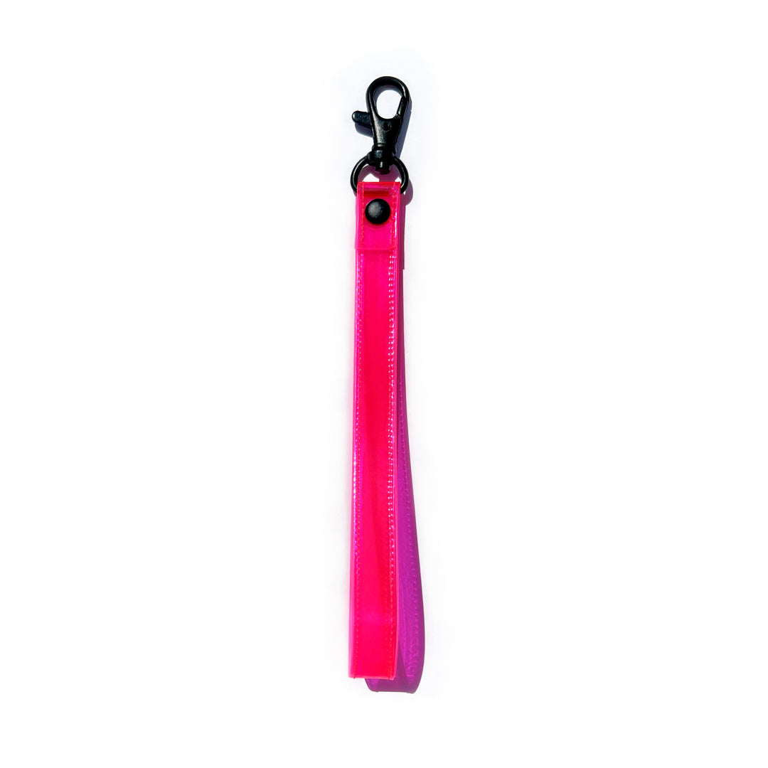 Transparent Vinyl Wrist Strap | neon pink