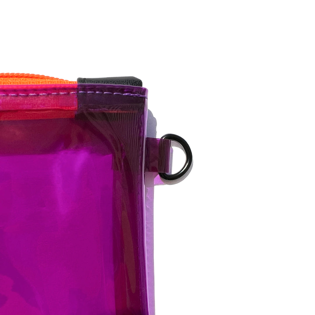 Transparent Vinyl Wristlet Pouch | ultraviolet purple