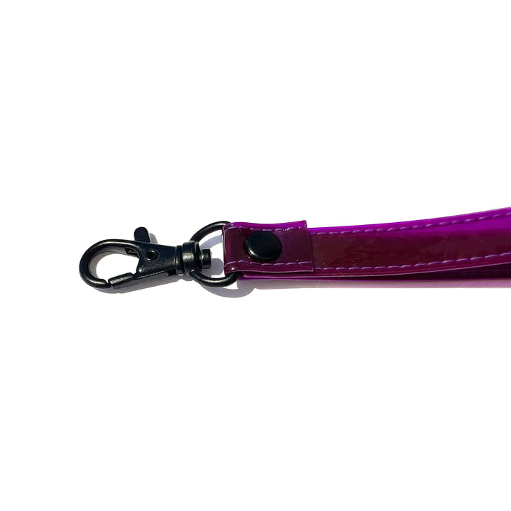 Transparent Vinyl Wristlet Pouch | ultraviolet purple