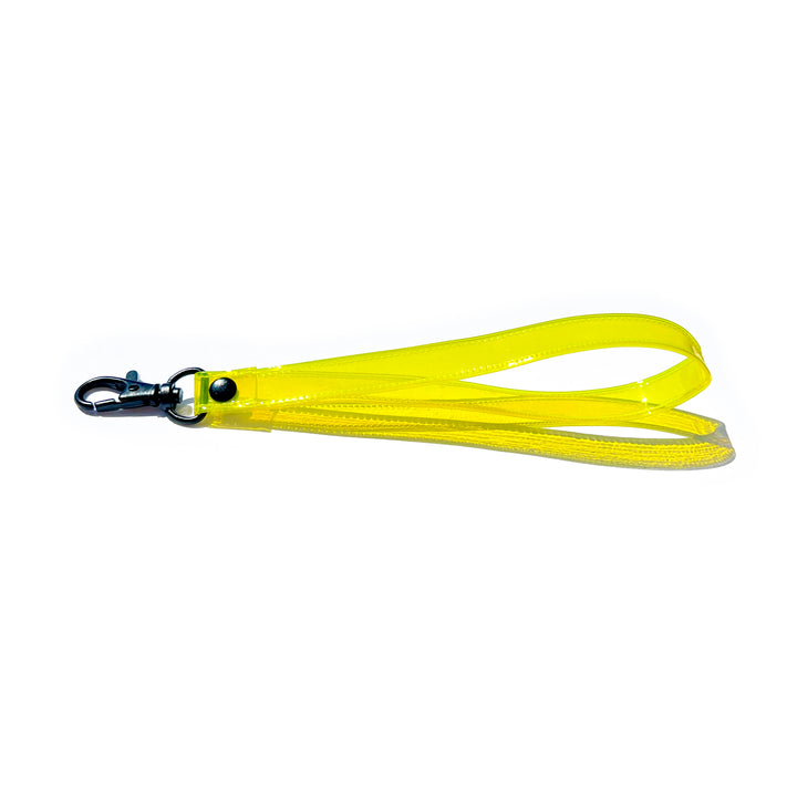 Transparent Vinyl Wrist Strap | neon yellow