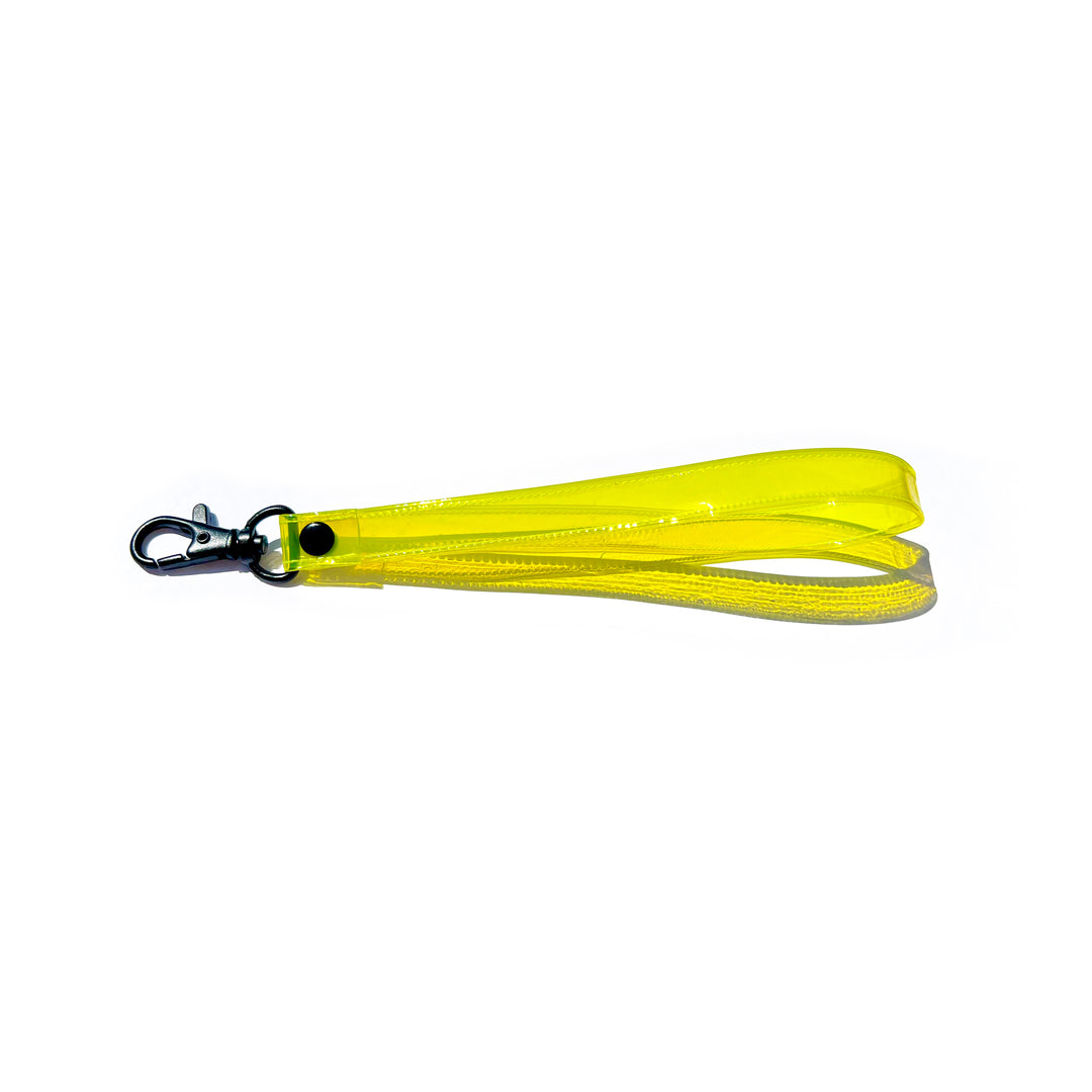 Transparent Vinyl Wrist Strap | neon yellow